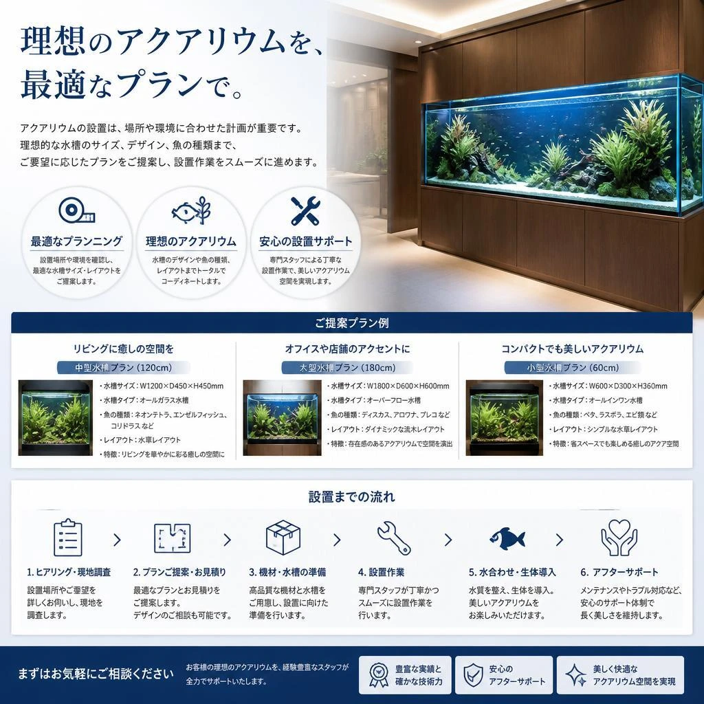 水槽設置の流れとポイント