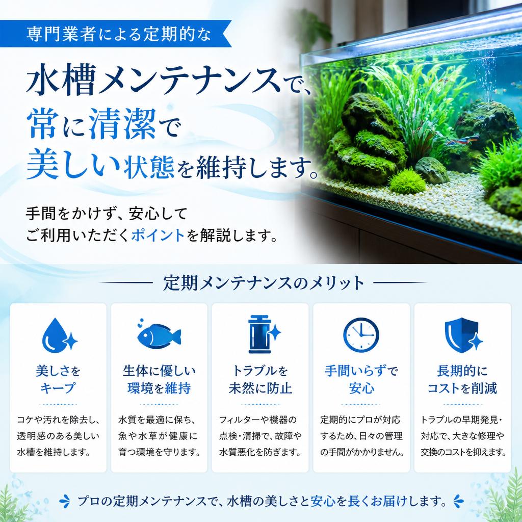安心の水槽メンテナンスサービス